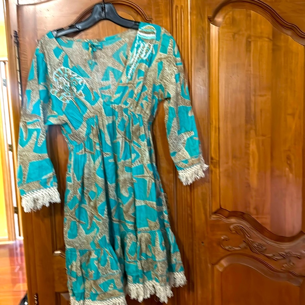 Star fish & fringe Designer cover up or dress